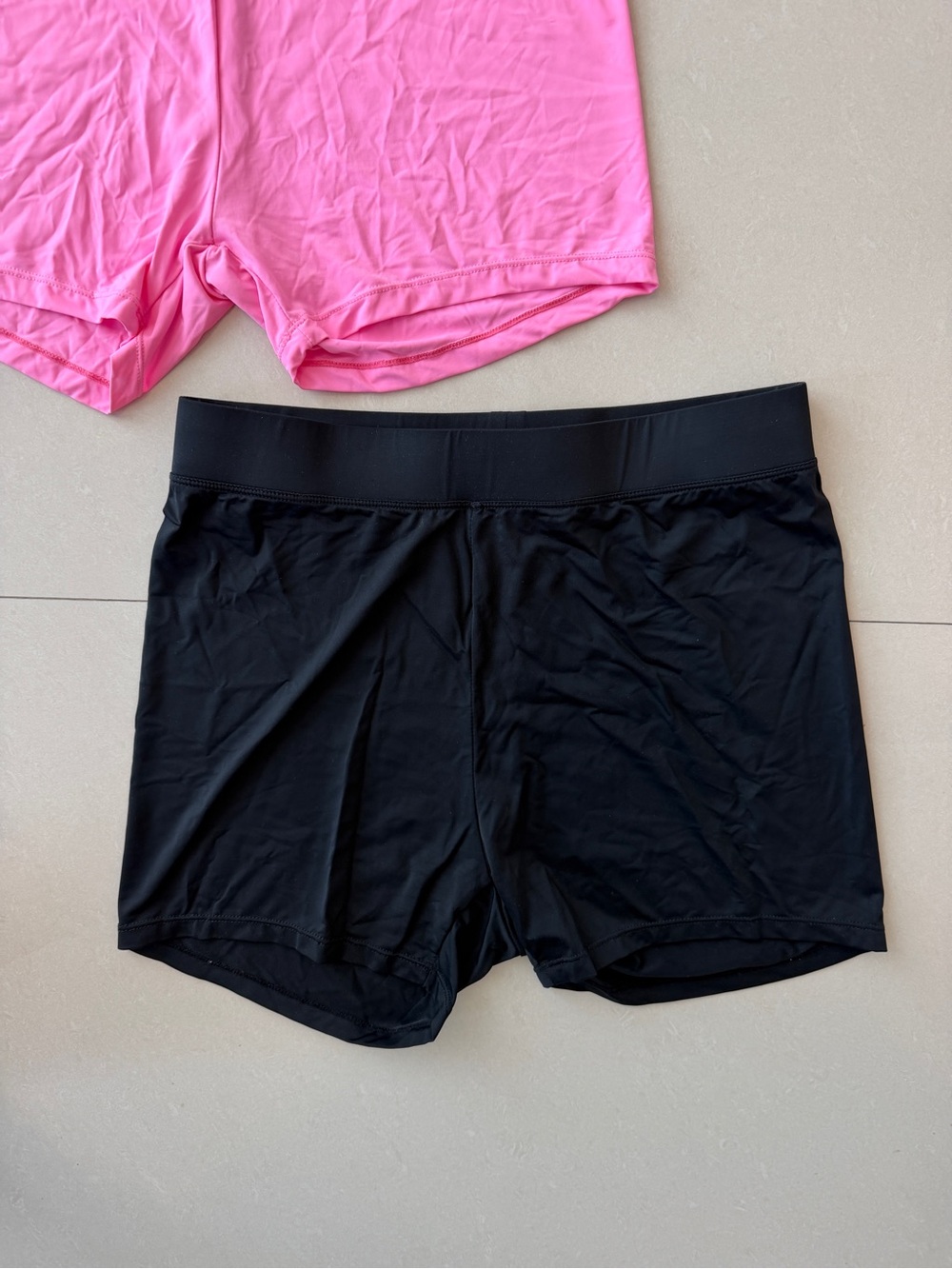 Spandex Pink & Black Active Bike Shorts Duo - Picture 6 of 8
